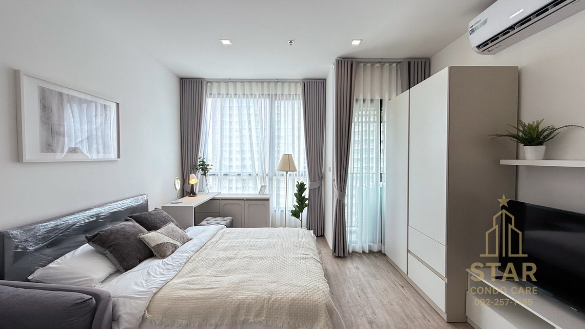 For RentCondoPattanakan, Srinakarin : Condo for rent, The Rich Rama 9 Srinakarin (new room, first hand), next to Airport Link Hua Mak, 1 bedroom, near Stamford University, only 0 meters, Yellow Line, Hua Mak Station, 3 minutes, Airport Link Hua Mak (there are many rooms, please inquire)  