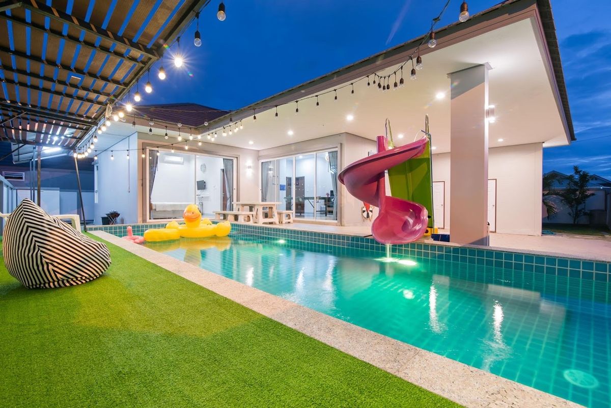 ขายชะอำ เพชรบุรี : ขายพูลวิลล่า ปราณคีรี ถนนคลองเทียน ชะอำ