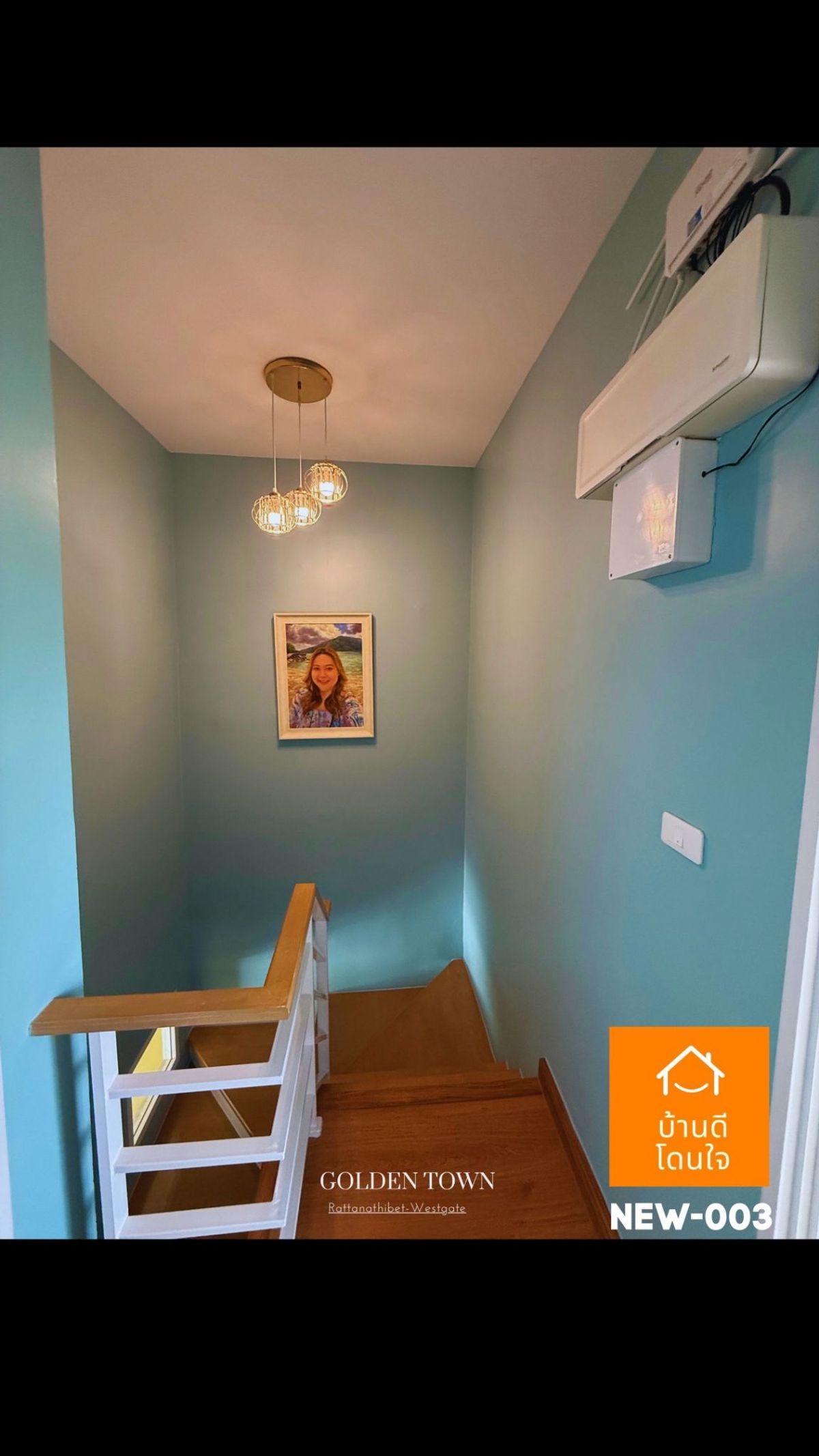For SaleTownhomeNonthaburi, Bang Yai, Bangbuathong : Golden Town Rattanathibet-Westgate Townhome (17.6 sq wah) 3 bedrooms, 2 bathrooms, corner unit, extended kitchen, fully furnished