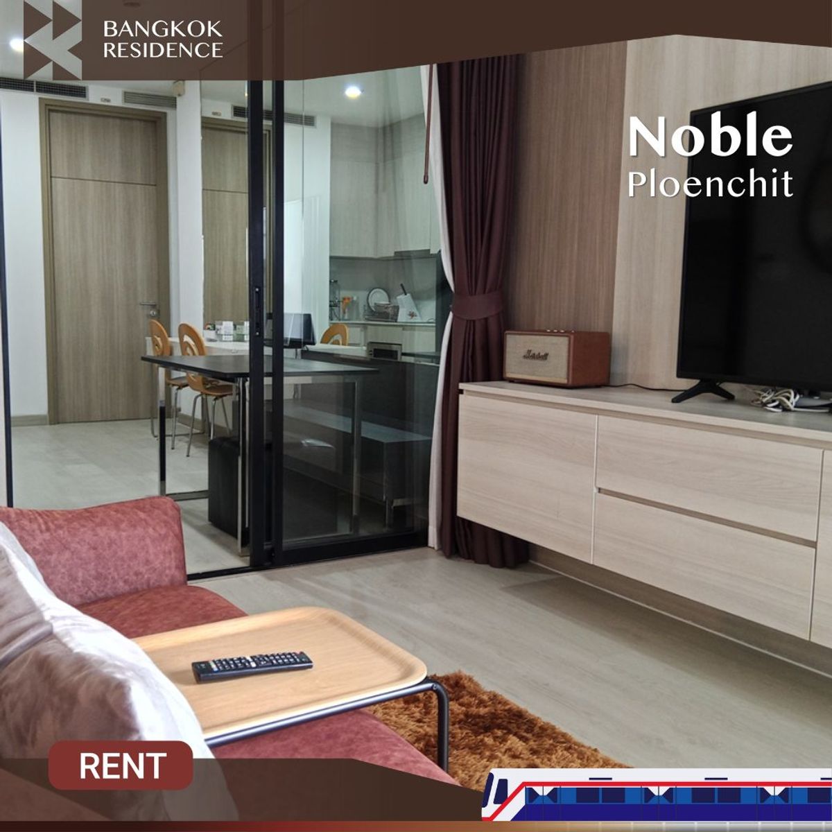ให้เช่าคอนโดวิทยุ ชิดลม หลังสวน :  เช่าด่วน! 💥 Noble Ploenchit  บิ้วอินตู้เก็บของ พร้อมทีวีใหญ่ 📺 ใกล้ BTS เพลินจิต 