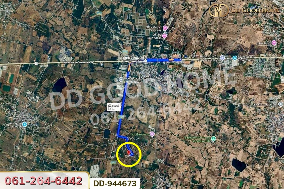 ขายที่ดินขอนแก่น : DD-944673 ที่ดินบ้านทุ่ม 75.1 ตร.ว. ขอนแก่น ใกล้วิทยาลัยเทคโนโลยีขอนแก่นการศึกษา