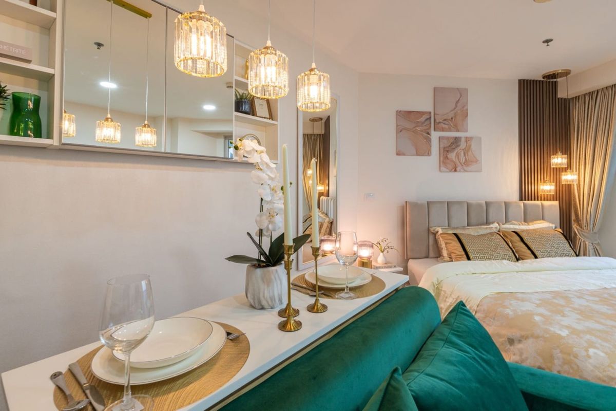 For SaleCondoPattaya, Bangsaen, Chonburi : For sale condo The Palm wongamat beach front pattaya Studio type (S03-2152) 