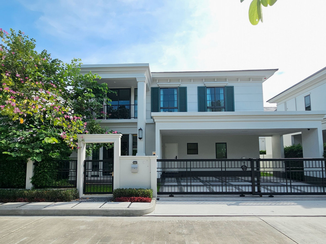 For RentHouseSamut Prakan,Samrong : For sale/rent, Setthasiri Bangna Km.10 (Sansiri), 247 sq m, 59 sq wa, 2 floors, 4 bedrooms, 4 bathrooms, on the main road, near Mega Bangna.