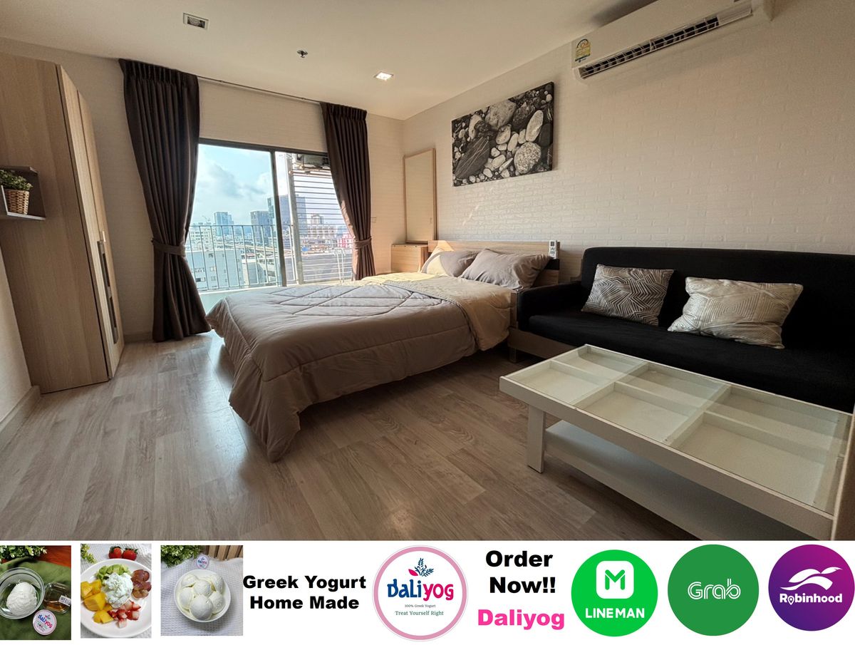 ให้เช่าคอนโดอ่อนนุช อุดมสุข : Ideo Mobi sukhumvit 81 ให้เช่า Studio แต่งครบ พร้อมอยู่ ทำเลดี ใกล้บีทีเอสอ่อนนุช 300m.