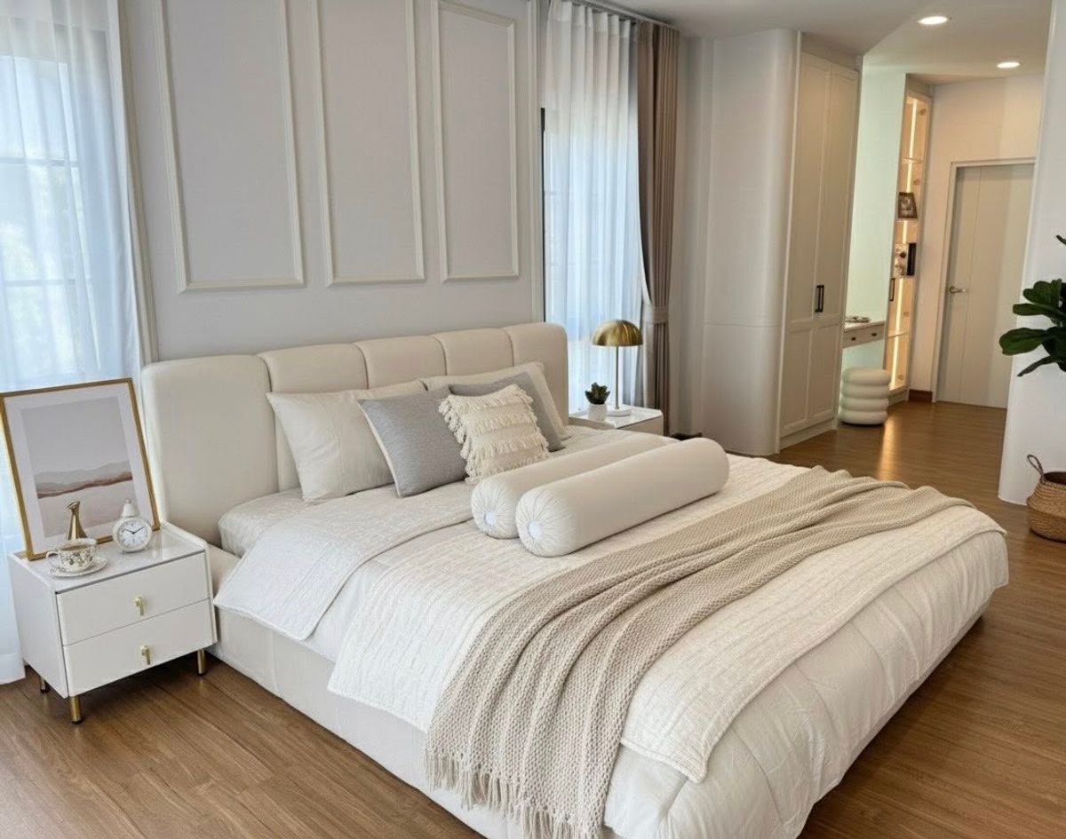 HouseBangna, Bearing, Lasalle : P-2824 for rent, for rent/sale, luxurious detached house, ready to move in, move your bags and move in, good location, near Mega Bangna, Centro Bangna Phase 2 project.