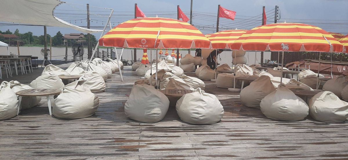 เซ้งร้านค้า/ตลาดนัดพระราม 5 ราชพฤกษ์ บางกรวย : เซ้งกิจการ ให้เช่า คาเฟ่สไตล์บาหลีที่เกาะเกร็ด ตั้งอยู่บนเกาะเกร็ด ริมแม่น้ำเจ้าพระยา พื้นที่ประมาณ 4 ไร่