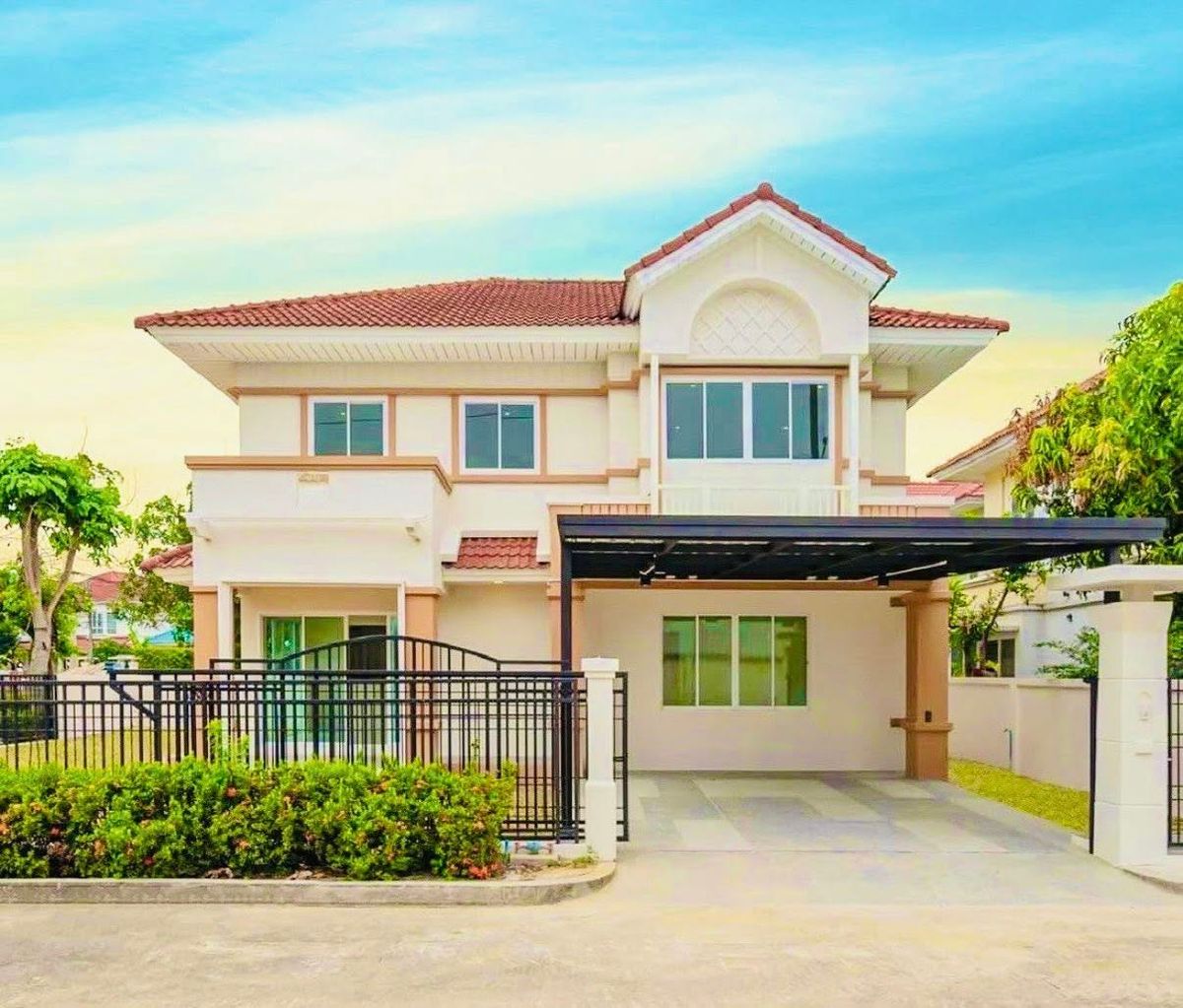 For RentHouseRama5, Ratchapruek, Bangkruai : Corner House for Rent in Maneerinn Park Rattanathibet Project