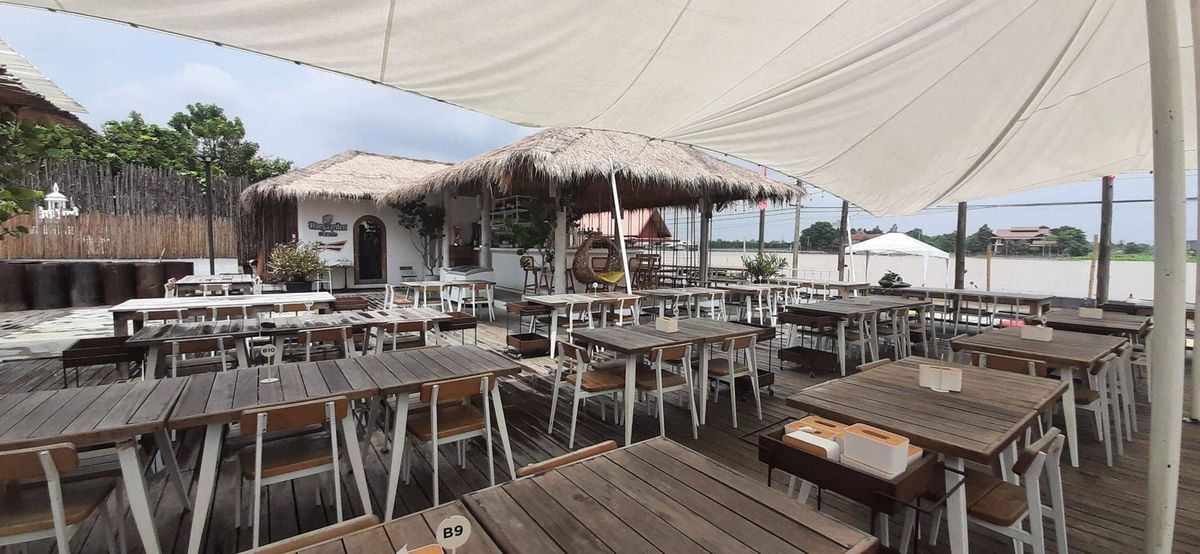 เซ้งร้านค้า/ตลาดนัดพระราม 5 ราชพฤกษ์ บางกรวย : เซ้งกิจการ ให้เช่า คาเฟ่สไตล์บาหลีที่เกาะเกร็ด ตั้งอยู่บนเกาะเกร็ด ริมแม่น้ำเจ้าพระยา พื้นที่ประมาณ 4 ไร่