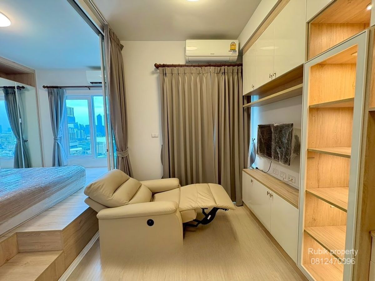 For SaleCondoRatchadapisek, Huaikwang, Suttisan : 🏙 (RB1329) Condo for sale: Chapter One Eco Ratchada-Huai Khwang, corner room, city view on 2 sides, ready to move in immediately. Fully furnished, very beautiful!