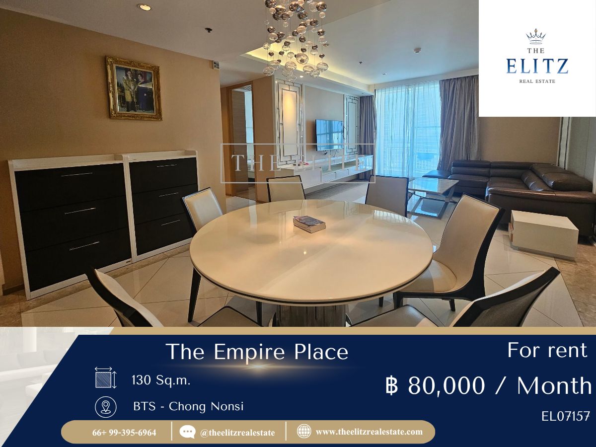 For RentCondoSathorn, Narathiwat : ✨ Anyone looking for a large, fully furnished room must see The Empire Place Sathorn. Beautiful room, ready to move in ✔
