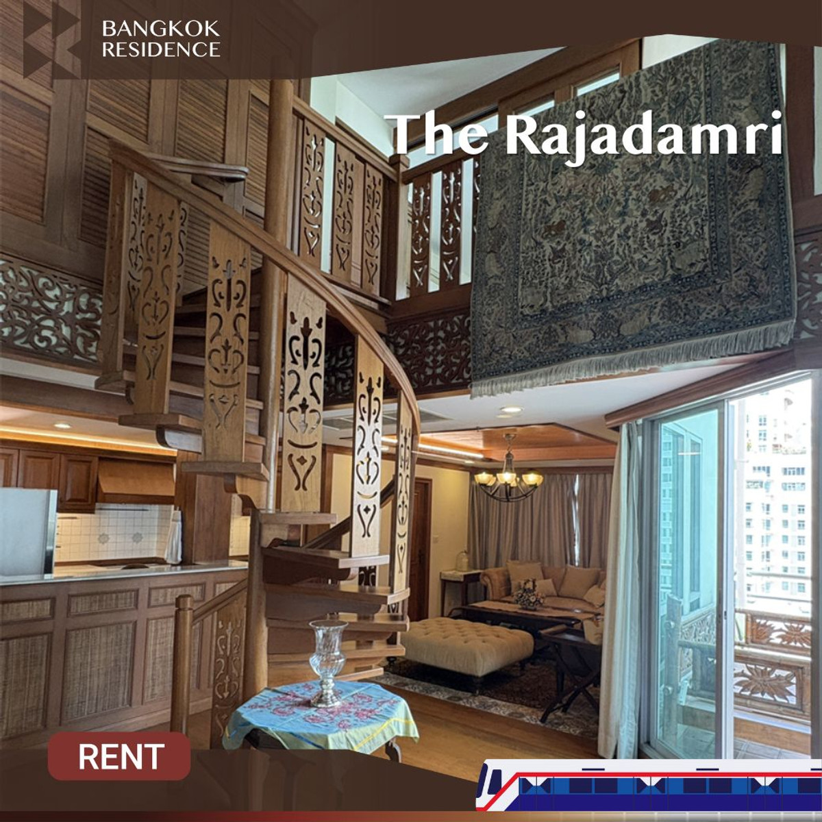 For RentCondoWitthayu, Chidlom, Langsuan, Ploenchit :  The Rajdamri, Luxury Classic Loft 💎 In the Heart of Bangkok with Unobstructed Lumpini Park Views 🌳 