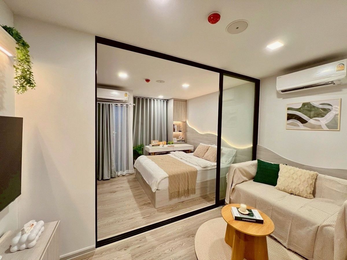 For RentCondoKasetsart, Ratchayothin : For rent RR1252 Kave Seed Kaset, beautiful room, fully furnished, near BTS Kasetsart.