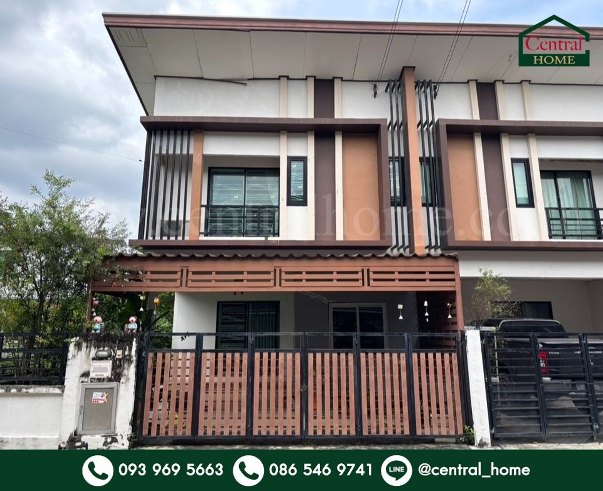 ขายบ้านนครปฐม : ทาวน์โฮม บ้านฟ้ากรีนเนอรี่ ปิ่นเกล้า - สาย 5 หลังมุม ติดถนนบรมราชชนนี 