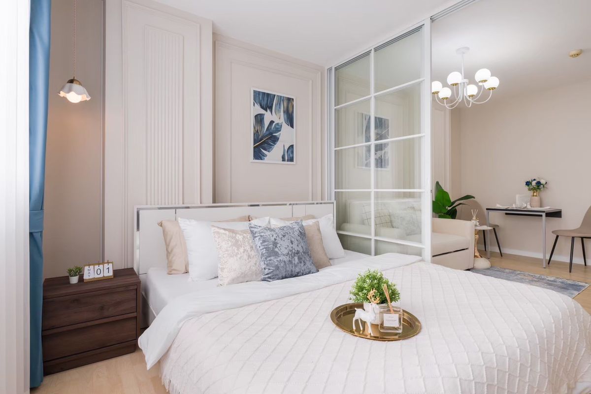 For SaleCondoNawamin, Ramindra : D Condo Ramintra, beautiful room, near the BTS, convenient travel_Do752