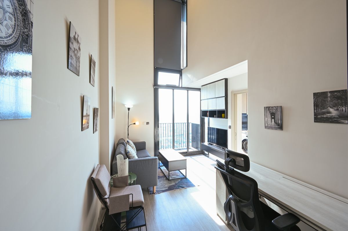 For RentCondoOnnut, Udomsuk : 🔥DON’T MISS 🔥THE LINE Sukhumvit 101 Condo 🔥| Duplex 1Bed| 43 sqm. | Floor 37| Rent 25,000 baht