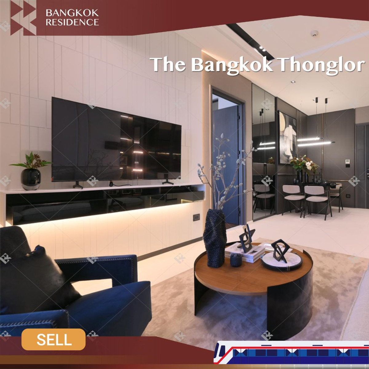 For SaleCondoSukhumvit, Asoke, Thonglor : 🔥Hot Unit! Beautiful, Ready-to-Move-In  The Bangkok Thonglor near BTS Thong Lo