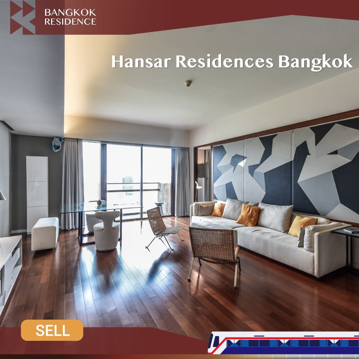 For SaleCondoWitthayu, Chidlom, Langsuan, Ploenchit : Hansar Residences Bangkok ⚡ Spacious Unit with Sport Club View 🌳 Near BTS Ratchadamri 