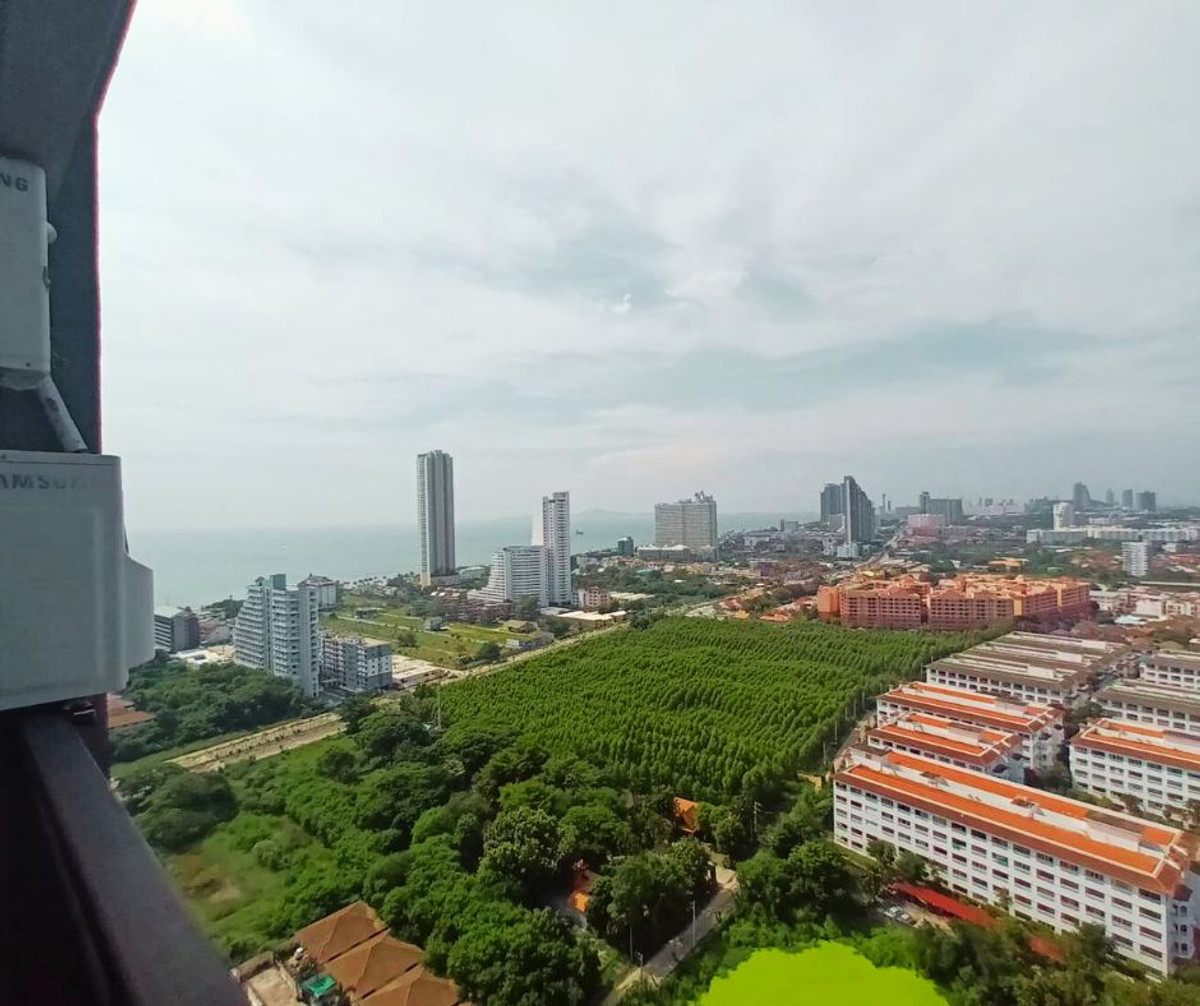 For SaleCondoPattaya, Bangsaen, Chonburi : Condo for sale La Santier 🌊🏢Room 32.93 sq m, 29th floor, sea view and city view