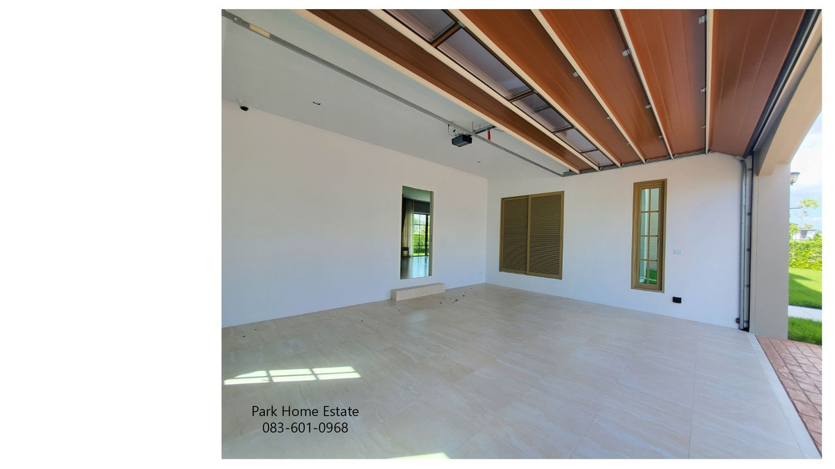 For RentHousePathum Thani,Rangsit, Thammasat : For Rent: Sereno Reignwood Residence Collections A Spanish-style single-family home surrounded by over 2,000 rai of nature, with a golf course backing onto the house.