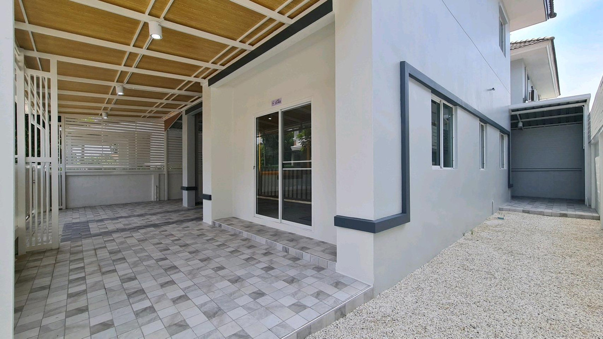 For SaleHouseNawamin, Ramindra : 2-story detached house, Burirom Village Soi Liab Khlong Song 23, Sub-Soi 17, Fashion Island, The Promenade, Big C, Lotus, Makro, The Jazz Liab Khlong Song Pink Line Renovated and ready to move in Convenient travel