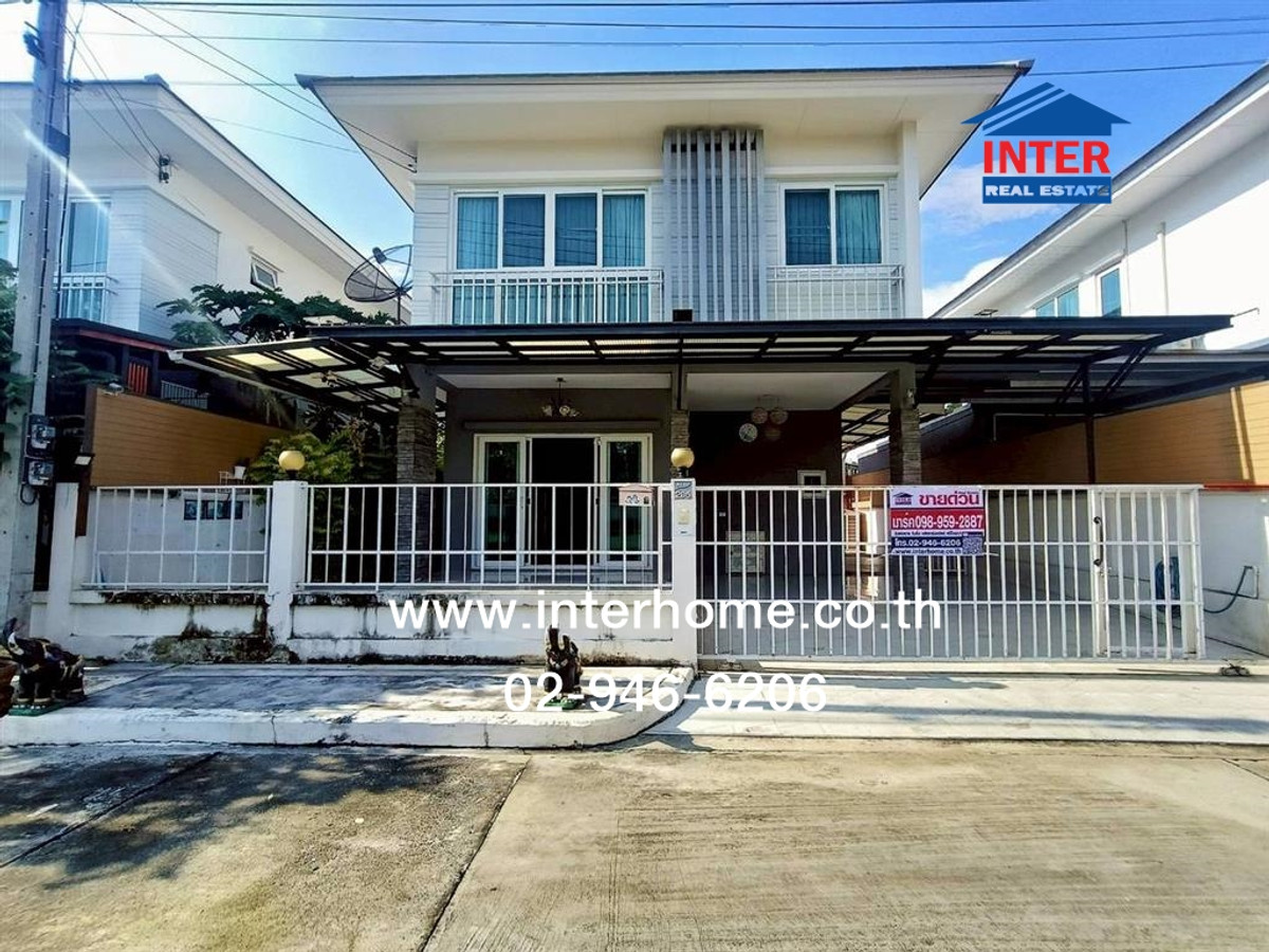 ขายบ้านมหาชัย สมุทรสาคร : บ้านเดี่ยว 2 ชั้น 37.4 ตร.ว. หมู่บ้านสาริน อเวนิว ใกล้ CJ สาขาสินสาคร ถนนพระราม2 ถนนเจษฎาวิถี เมืองสมุทรสาคร สมุทรสาคร