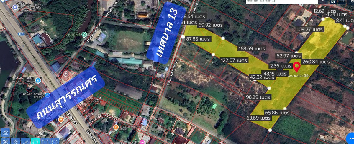 ขายที่ดินสระบุรี : ขายที่ดิน 20 ไร่ ใกล้สุวรรณศร ถนนเทศบาล 13 สระบุรี เพียง 400 เมตร เหมาะลงทุนทำโครงการบ้านจัดสรร