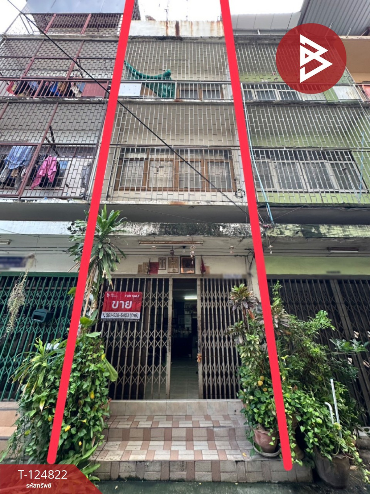 For SaleShop HouseRatchathewi,Phayathai : Commercial building for sale, 3 floors, area 12 sq m, Ratchathewi, Bangkok.