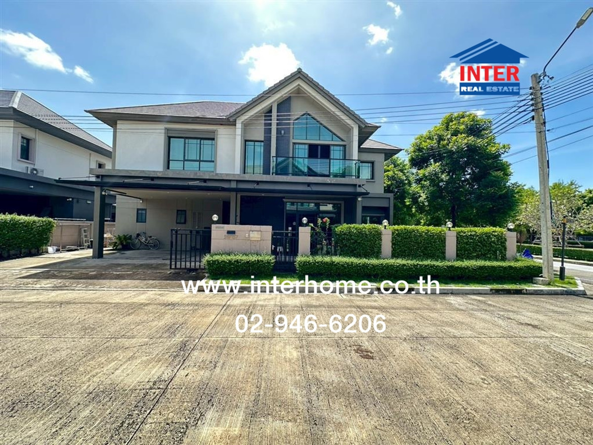 For SaleHouseChaengwatana, Muangthong : 2-story detached house, 70 sq m, Bangkok Boulevard Village, Chaengwattana 2, Soi Thai Chamber of Commerce, Chaiyaphruek Road, Road 345, Ratchaphruek Road, Pak Kret, Nonthaburi.