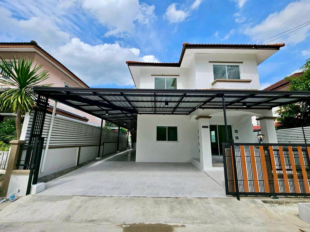 For SaleHouseNawamin, Ramindra : 2-story detached house, KC Garden Home Village 11, Nimitmai 40, Big C, Makro, Lotus, renovated and ready to move in. Free furniture Convenient travel Pink Line