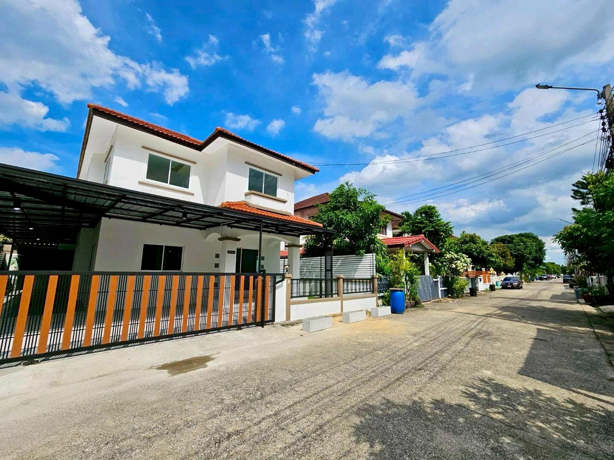 For SaleHouseNawamin, Ramindra : 2-story detached house, KC Garden Home Village 11, Nimitmai 40, Big C, Makro, Lotus, renovated and ready to move in. Free furniture Convenient travel Pink Line