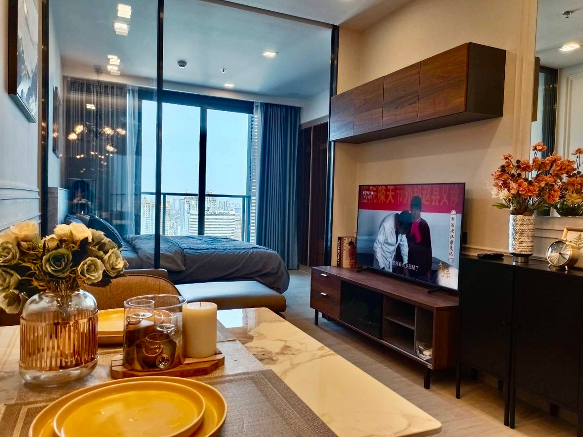 🔥🔥For urgent rent, One9Five Condo, The built-in is very beautiful✨ Near MRT Rama 9‼️ Loading...