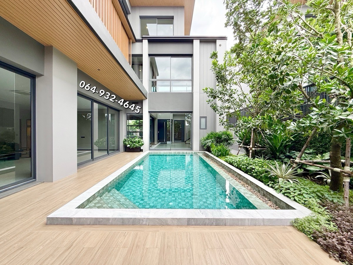 For SaleHouseNawamin, Ramindra : Luxurious 3-storey mansion with swimming pool and elevator, SMYTH'S Ramintra, 189 sq m, 1,029 sq m., next to Central Ramintra. 📲064-932-4645 (Ken)