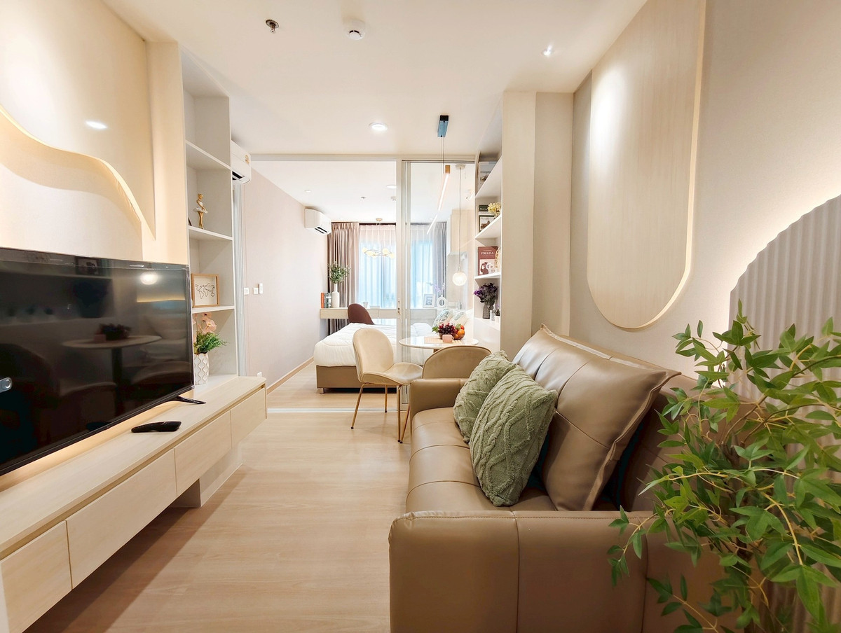 For RentCondoPathum Thani,Rangsit, Thammasat : 9th floor condo with furniture, beautifully decorated, for rent in Rangsit-Pathum Thani area. Near Thammasat University, Rangsit Center, only 100 meters.