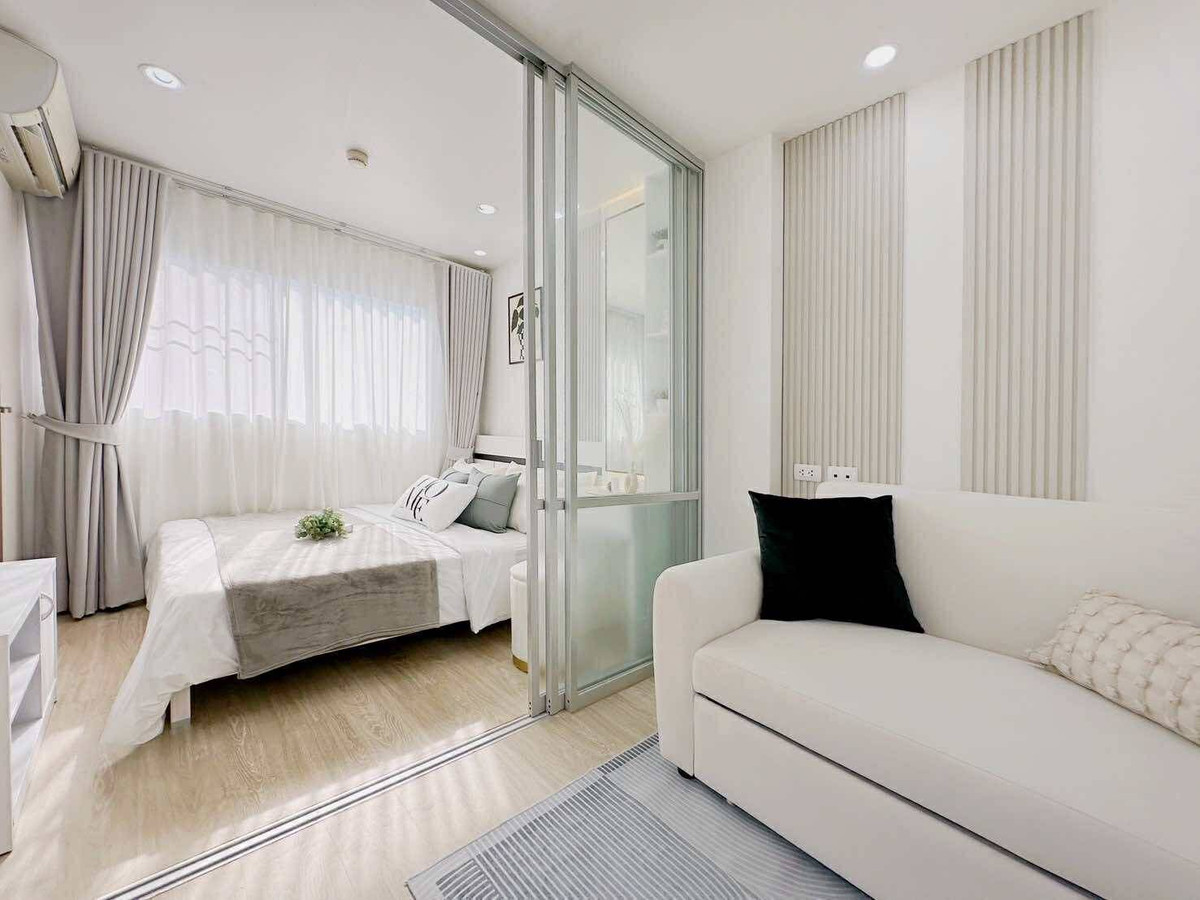 For SaleCondoKaset Nawamin,Ladplakao : Cheapest in the project!! Lumpini Condo Town Lat Pla Khao 2, newly renovated, fully furnished, close to the BTS, installments starting at 5,xxx baht.