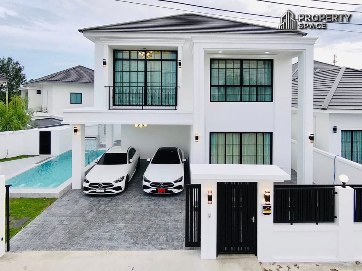 For SaleHousePattaya, Bangsaen, Chonburi : Brand New 4 Bedroom Pool Villa Near Jomtien Beach With Large Garden For Sale