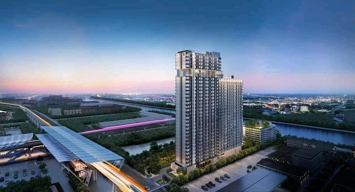 ให้เช่าคอนโดมีนบุรี-ร่มเกล้า : ให้เช่าคอนโดติดรถไฟฟ้า 𝗧𝗛𝗘 𝗢𝗥𝗜𝗚𝗜𝗡 𝗥𝗔𝗠 𝟮𝟬𝟵 𝗜𝗡𝗧𝗘𝗥𝗖𝗛𝗔𝗡𝗚𝗘 2 สาย 🌟 ราคาดีงาม วิวตึกสูง สวยงาม