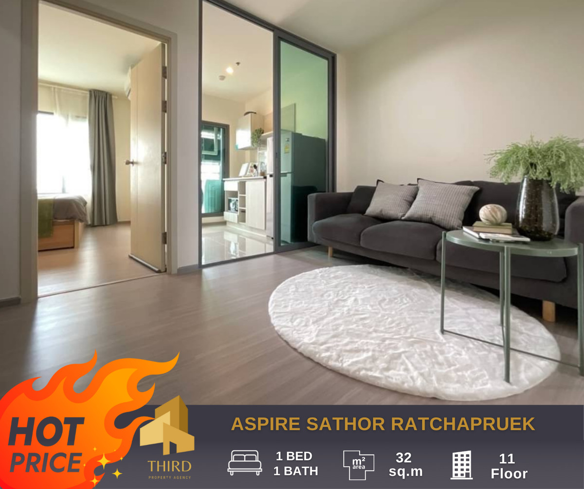 For RentCondoThaphra, Talat Phlu, Wutthakat : For rent ✨Aspire Sathorn Ratchapruek✨ beautiful room, fully furnished. Ready to move in // Inquire at LineID:@thirdproperty