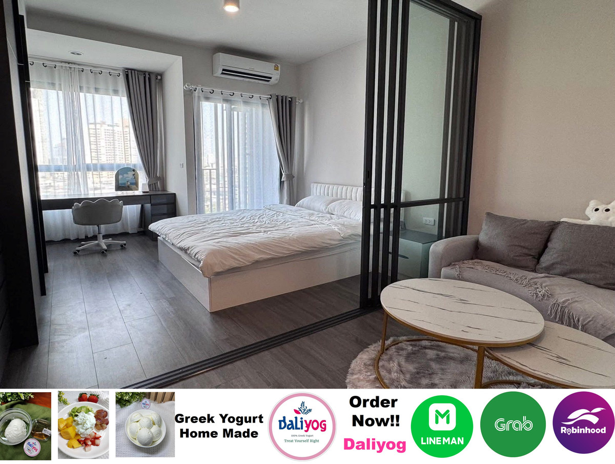 For RentCondoKhlongtoei, Kluaynamthai : Ideo Sukhumvit Rama 4 for rent, nice studio, mid floor, spacious, fully furnished, near BTS Phra Khanong 400m.