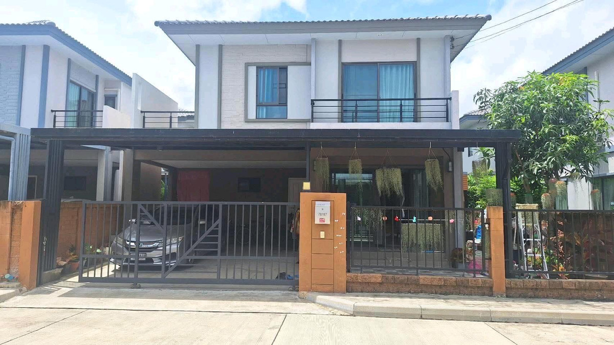 For RentHouseSamut Prakan,Samrong : 📍 Good location, near BTS Green Line (Samrong / Bangna Station, ready to move in, fully decorated, furniture + electrical appliances.