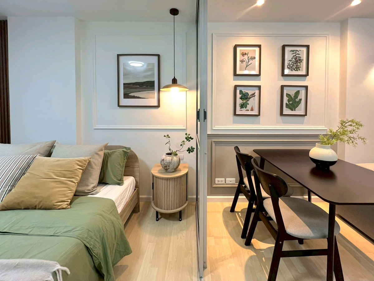 🔥Urgent sale, D Condo Ramintra, newly decorated, beautiful, cozy style, complete with functions! Suitable for both living in and renting out. Loading...