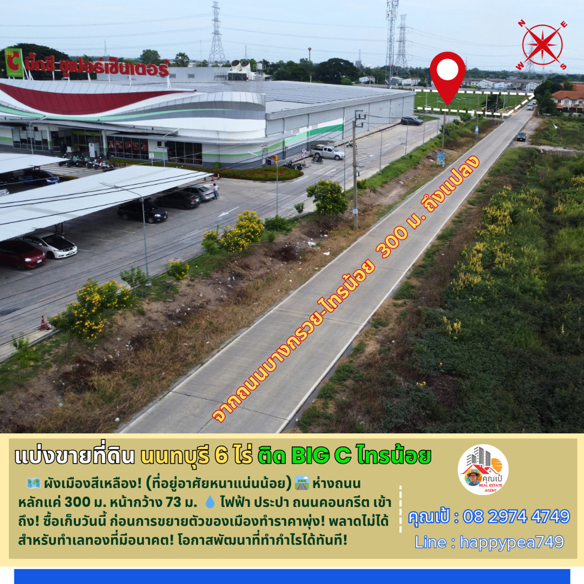 ขายที่ดินนนทบุรี บางใหญ่ บางบัวทอง : 🔥 ด่วน! ที่ดินทำเลทอง แบ่งขายเริ่มต้น 6 ไร่ ใจกลางไทรน้อย นนทบุรี “ราคาดีที่สุด“ สำหรับนักพัฒนาและนักลงทุน! ผืนสุดท้ายก่อนราคาพุ่ง!