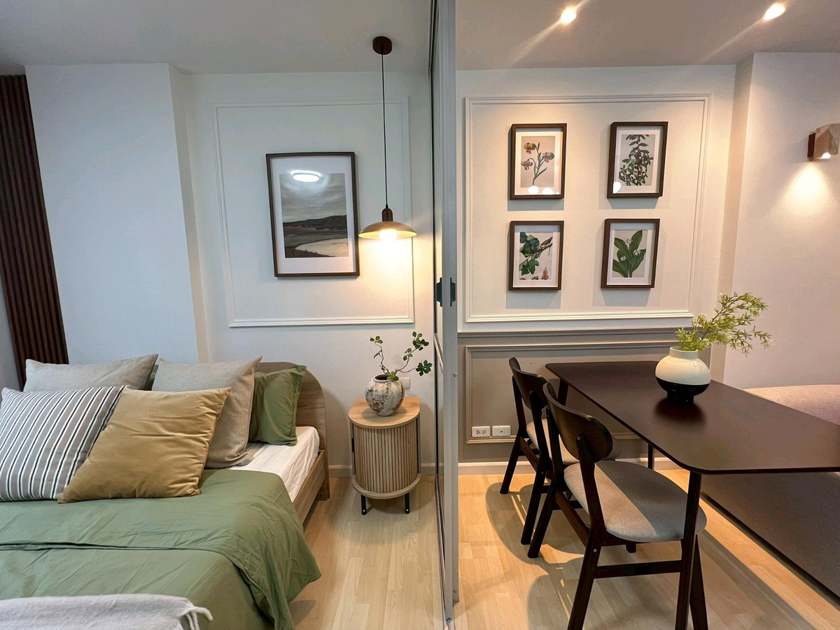 🔥Urgent sale, D Condo Ramintra, newly decorated, beautiful, cozy style, complete with functions! Suitable for both living in and renting out. Loading...
