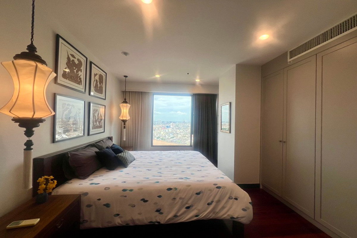 For RentCondoWongwianyai, Charoennakor : 🔥 For Rent !! high floor 28++, river view!! 🔥 Code C20251000075..........Baan Chaopraya, 2 bedroom, 2 bathroom, furnished, ready to move in📣📣