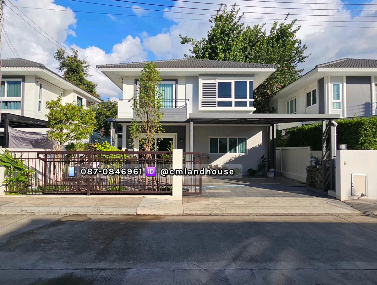 For SaleHouseChiang Mai : Supalai Bella, Mae Rim District, next to Kad Farang Mae Rim. Opposite Makro, beautiful house, 4 bedrooms, fully furnished. The house is just over a year old.