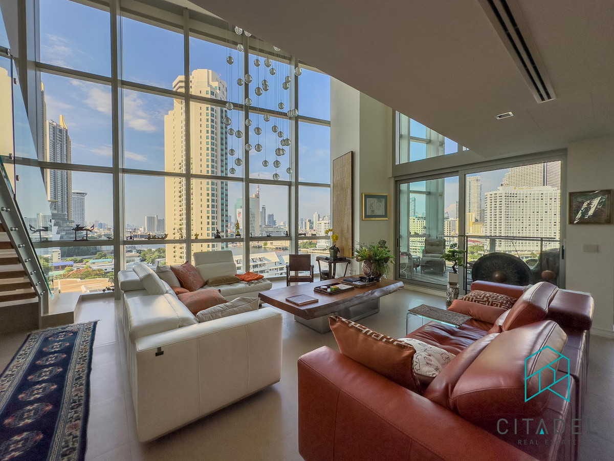 For SaleCondoWongwianyai, Charoennakor : The River by Raimon Land - Rare, Luxury, Riverfront 4 Beds Duplex for Sale!