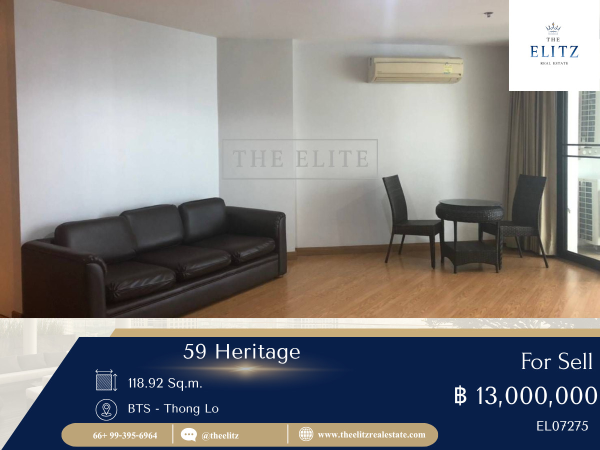 ขายคอนโดสุขุมวิท อโศก ทองหล่อ : ✨ Hot Deal! 59 Heritage ขายราคาดีสุดในโครงการ ห้องแต่งครบพร้อมโอนทันที 💖