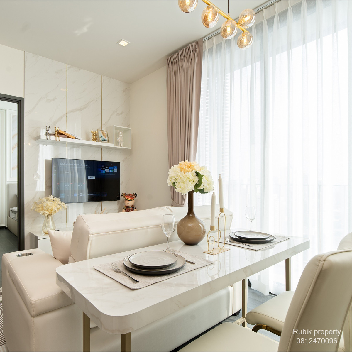 For RentCondoSukhumvit, Asoke, Thonglor : (RB1361)📣 Condo For Rent : Edge Sukhumvit 23 ✨ New corner room, beautifully decorated, ready to move in 🏢