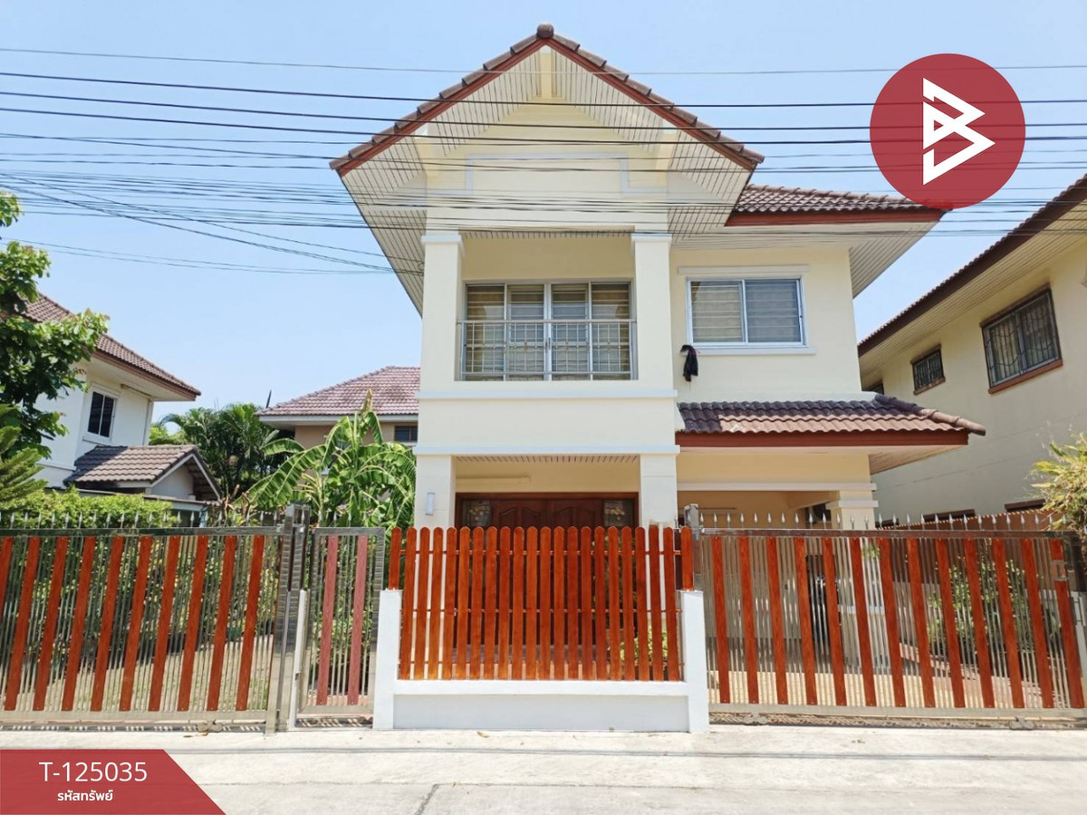 For SaleHousePattaya, Bangsaen, Chonburi : Single house for sale Grand Central Park Village Phase 1 (Grand Central Park Phase1), Phan Thong, Chonburi