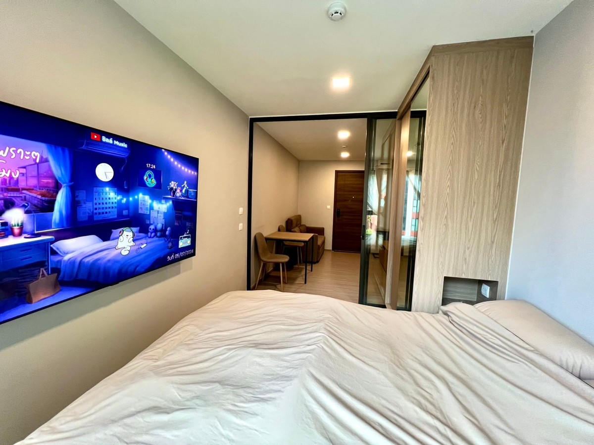 Condo for rent: The Privacy S101 – Sukhumvit 101, size 28 sq m, 5th floor (small pool view), complete furniture/electrical appliances: 2 TVs (65”/43”), washing machine, kitchen, sofa bed. Loading...