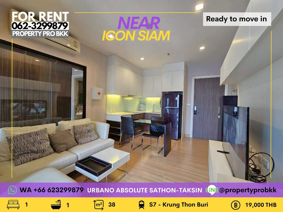 For RentCondoWongwianyai, Charoennakor : 🌟🌟 For Rent – Urbano Absolute Sathon–Taksin 🌟🌟 📍 Near BTS Krung Thonburi | 1 Station to ICONSIAM | Easy Access to Sathorn & Silom